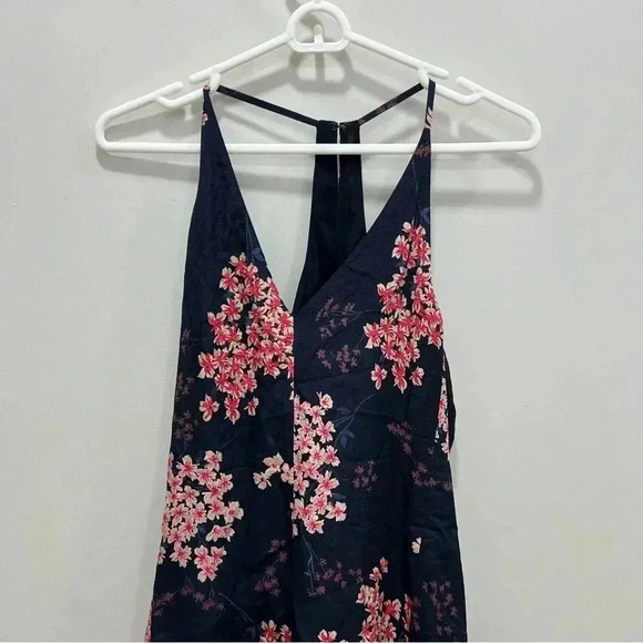 Rebecca Taylor Silk Cherry Blossom Navy Romper 4 - Picture 2 of 13